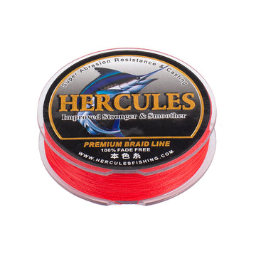 HERCULES Red fade free fishing line 4 Strands 6LB-100LB PE Braided Fishing Line